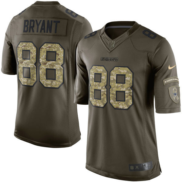Dallas Cowboys 88 Bryant Army green 2015 Nike Salute To Service